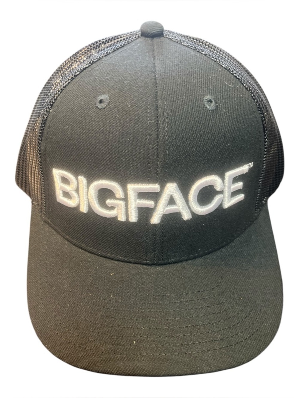 Osfa BigFace Black Trucker Cap - Bold Embroidered Logo